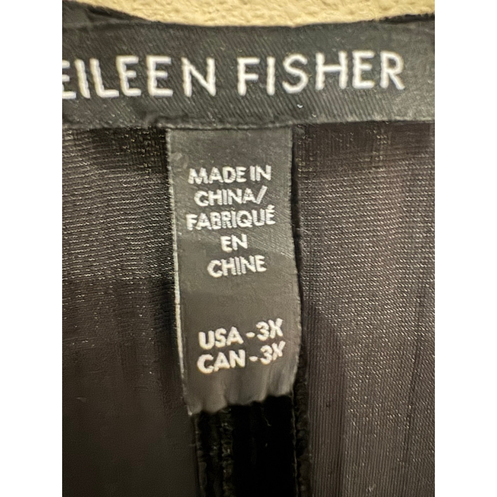 Eileen Fisher Black Velvet Short Sleeve V-Neck Tee Women's 3X - Picture 5 of 12